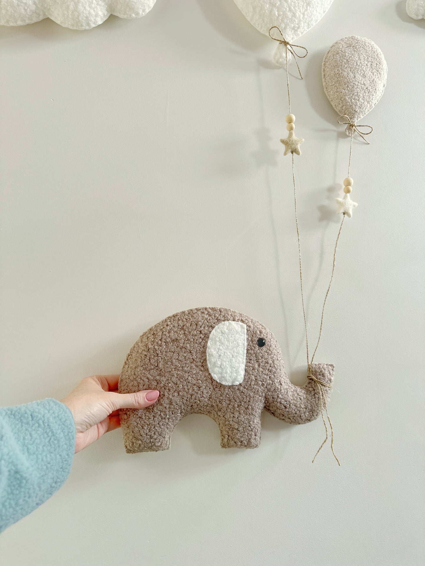 XL Individual Bouclé Elephant Decoration