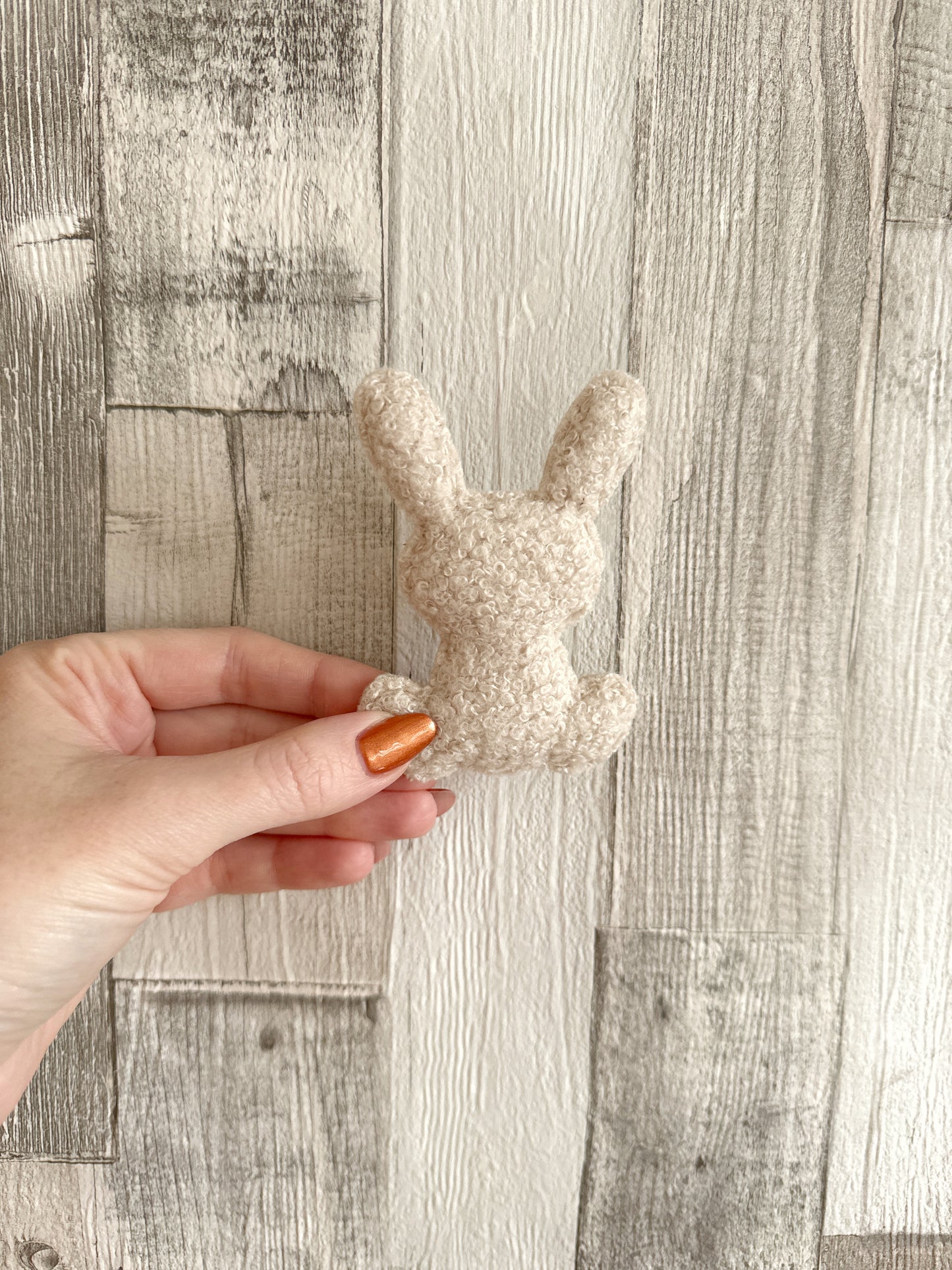 Mini Bunny Wall Display Set - Balloon & Bunny with Clouds - Ivory, Ecru & Dusty Rose Bouclé - READY TO POST