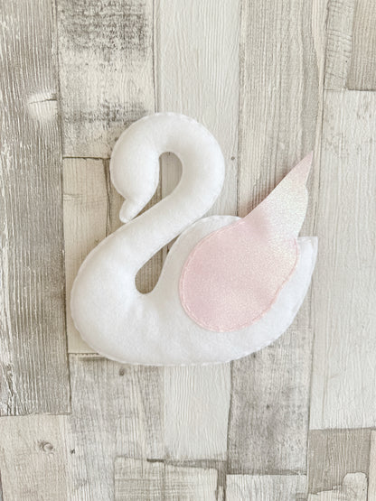 Large Individual Felt Swan Wall Hanging Decoration