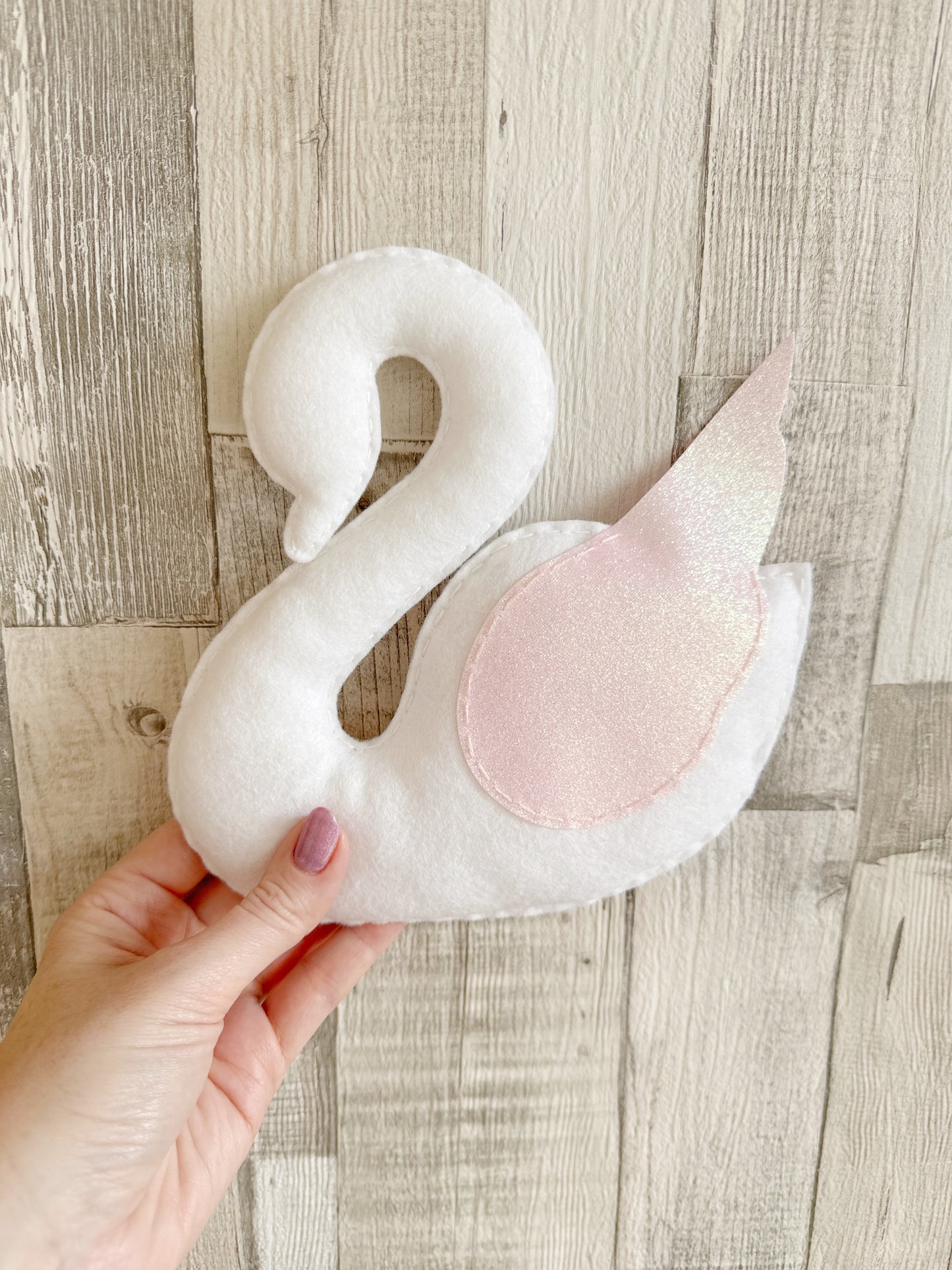 Large Individual Felt Swan Wall Hanging Decoration