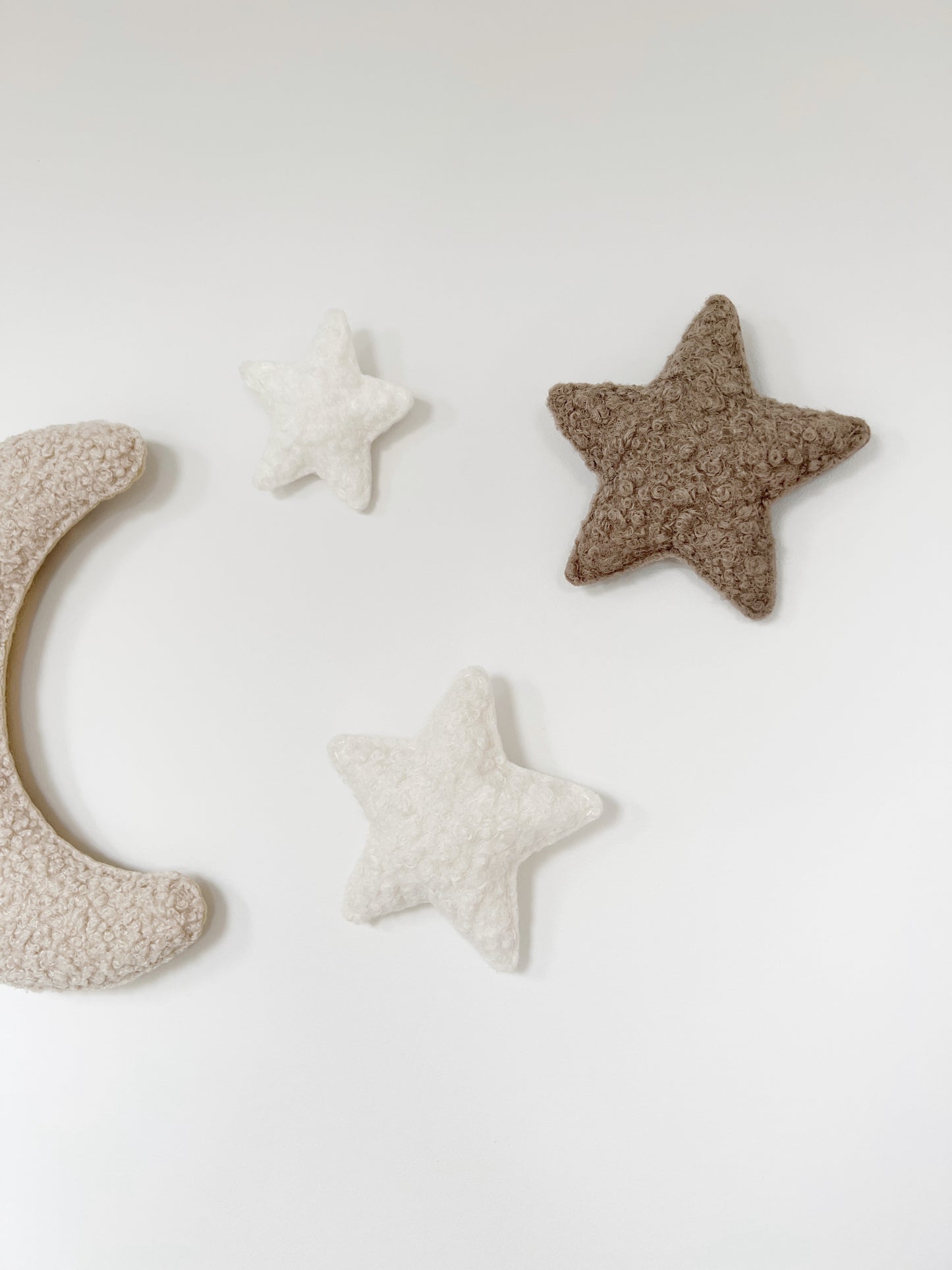 Individual Bouclé Stars Wall Hanging Decoration (2 sizes)