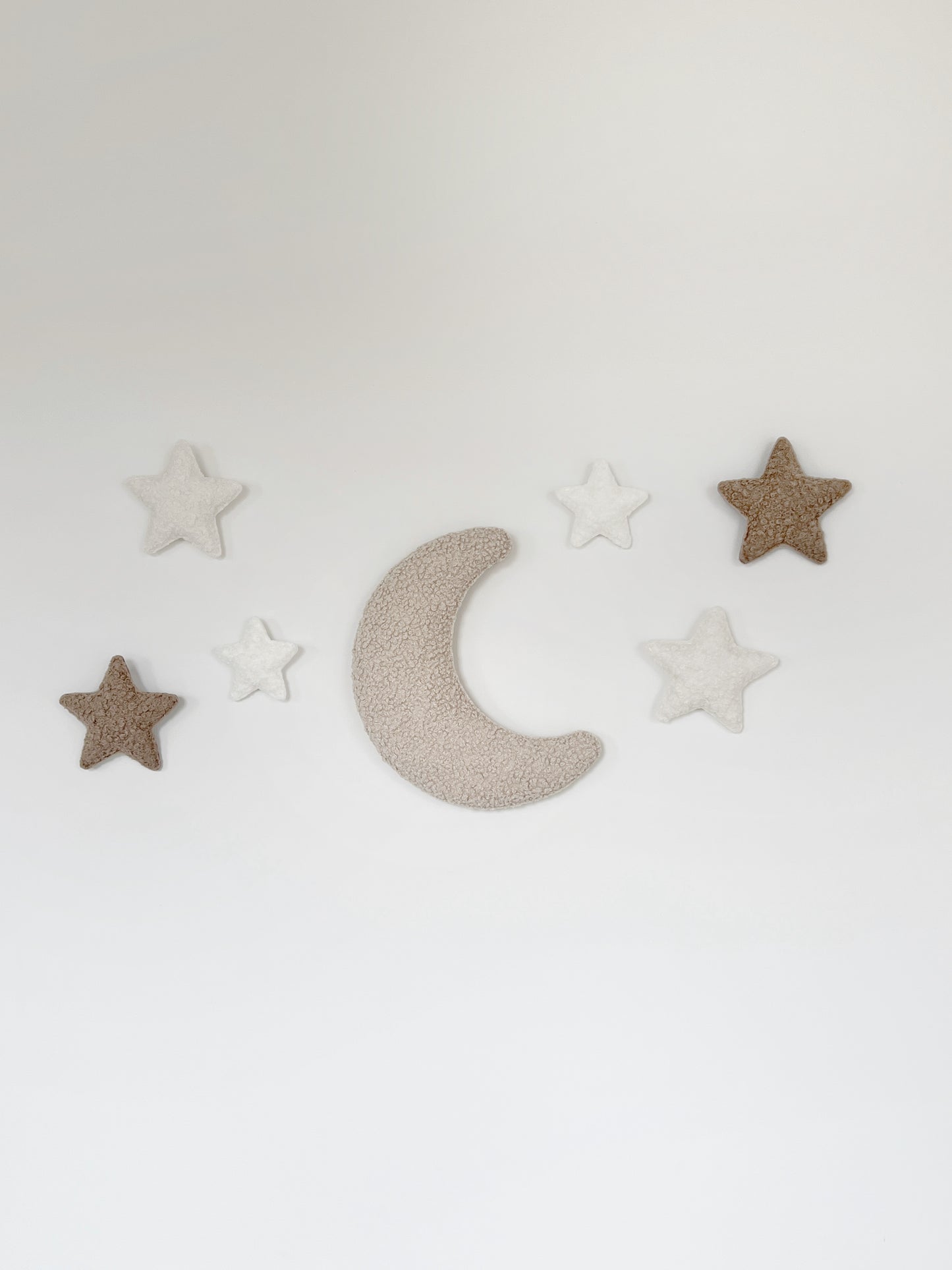 Individual Bouclé Stars Wall Hanging Decoration (2 sizes)