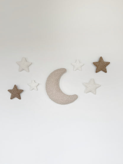 Individual Bouclé Stars Wall Hanging Decoration (2 sizes)