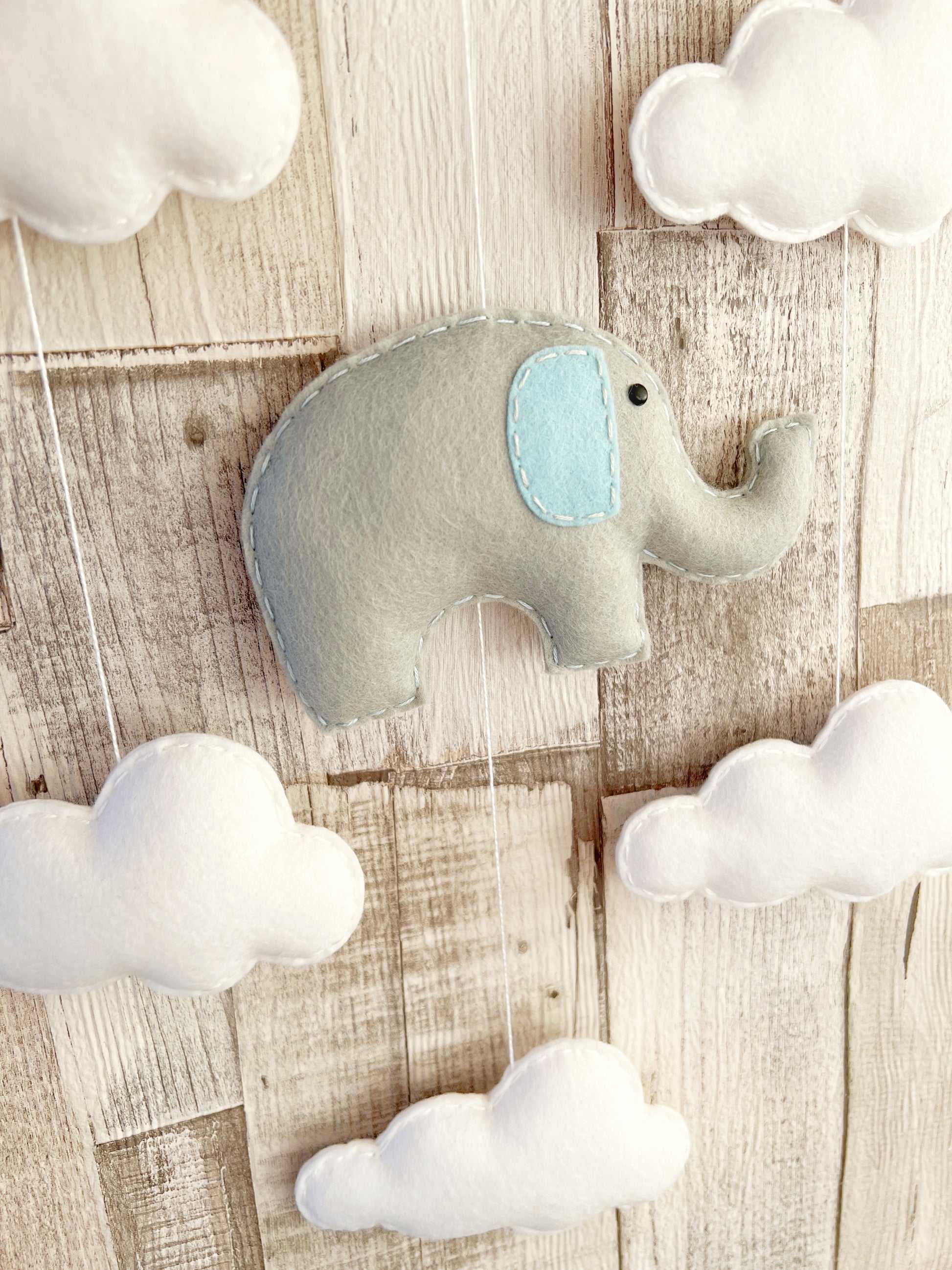 Dream Big Little One Elephant & Clouds Wall Mobile, Elephant Theme Nursery, Cloud Theme Nursery, Elephant Nursery Decor, Nursery Wall Art, Cloud Theme Nursery, Grey & White Nursery Decor, Neutral Nursery Decor, White Cloud Theme Nursery, Baby Mobile, Nursery Mobile, Baby Room Decoration, Elephant Nursery Mobile