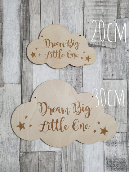 Personalised Dream Big Cloud Wall Hanger