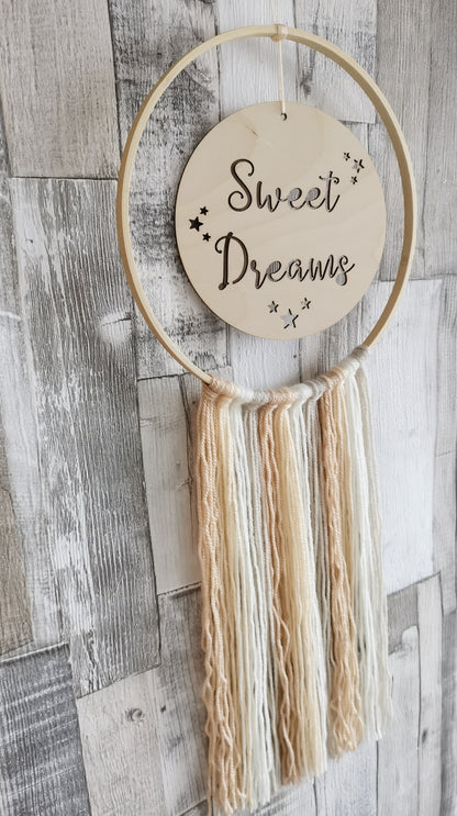 Sweet Dreams Neutral Nursery Wall Hanger