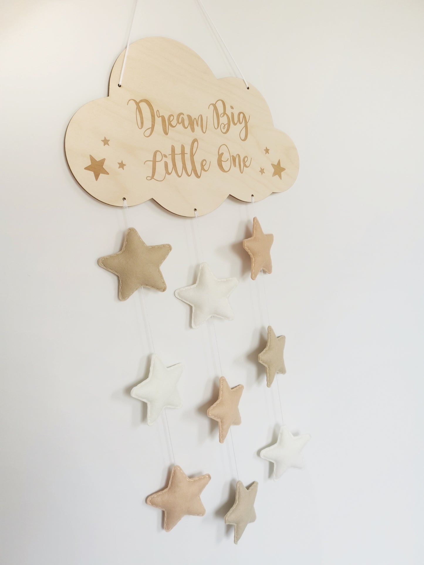 Nursery Cloud Mobile - Beige, Cream & Fawn Stars Dream Big Cloud Wall Mobile, Cloud Nursery Decor, Clouds & Stars Nursery Decor, Baby Nursery Mobile, Nursery Mobile, Cloud Theme Nursery, Neutral Nursery Decor, Baby Room Decor, Nursery Wall Art, Star Theme Nursery