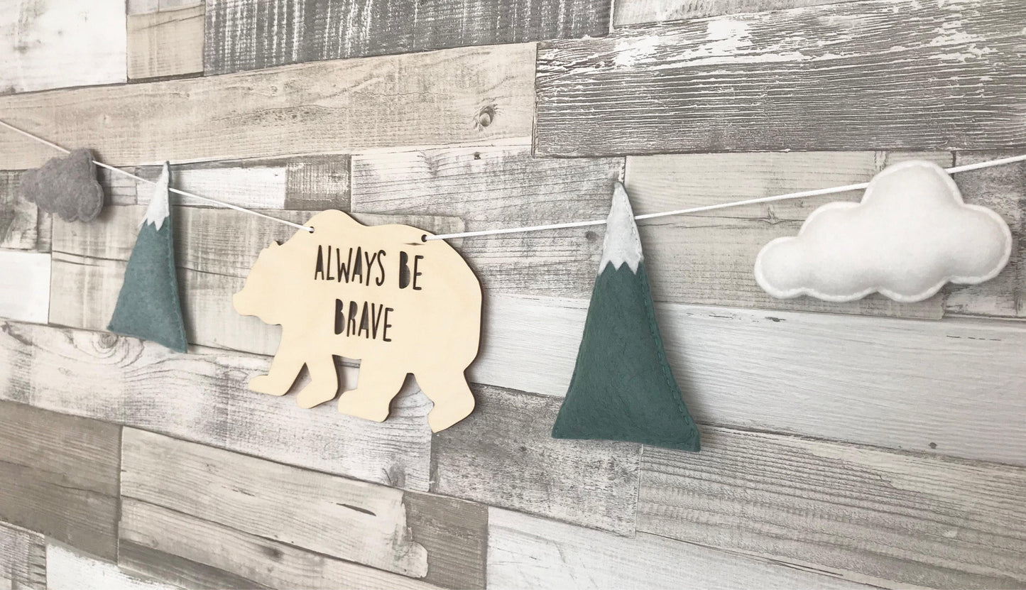 Always Be Brave Bear Bunting