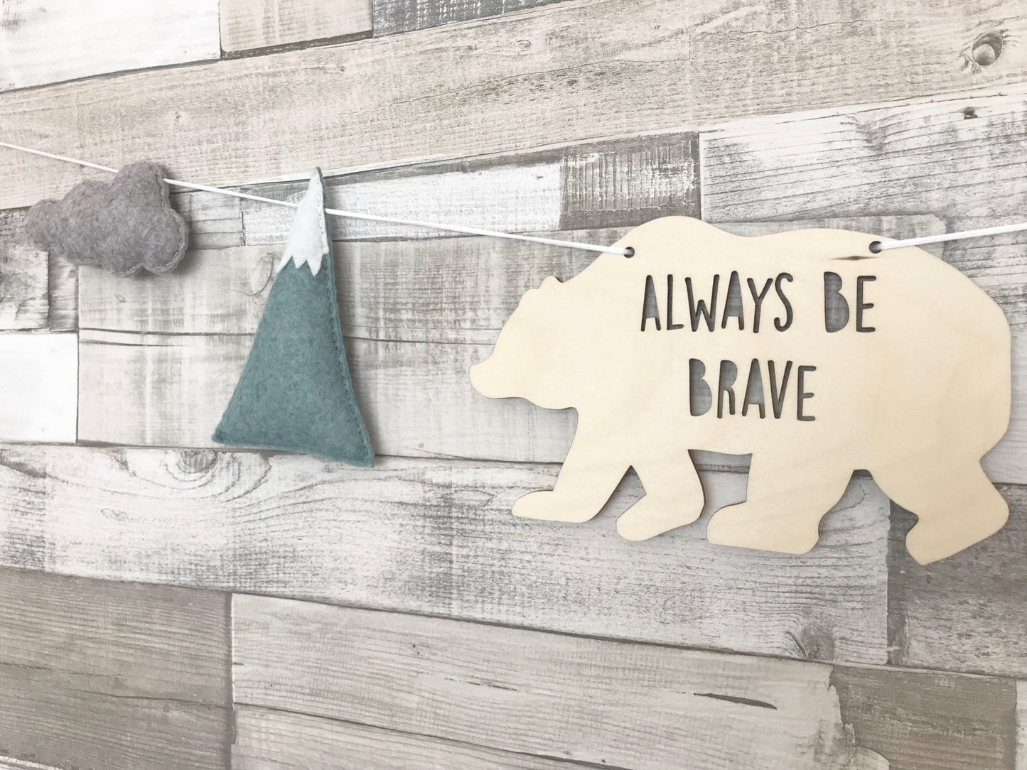 Always Be Brave Bear Bunting