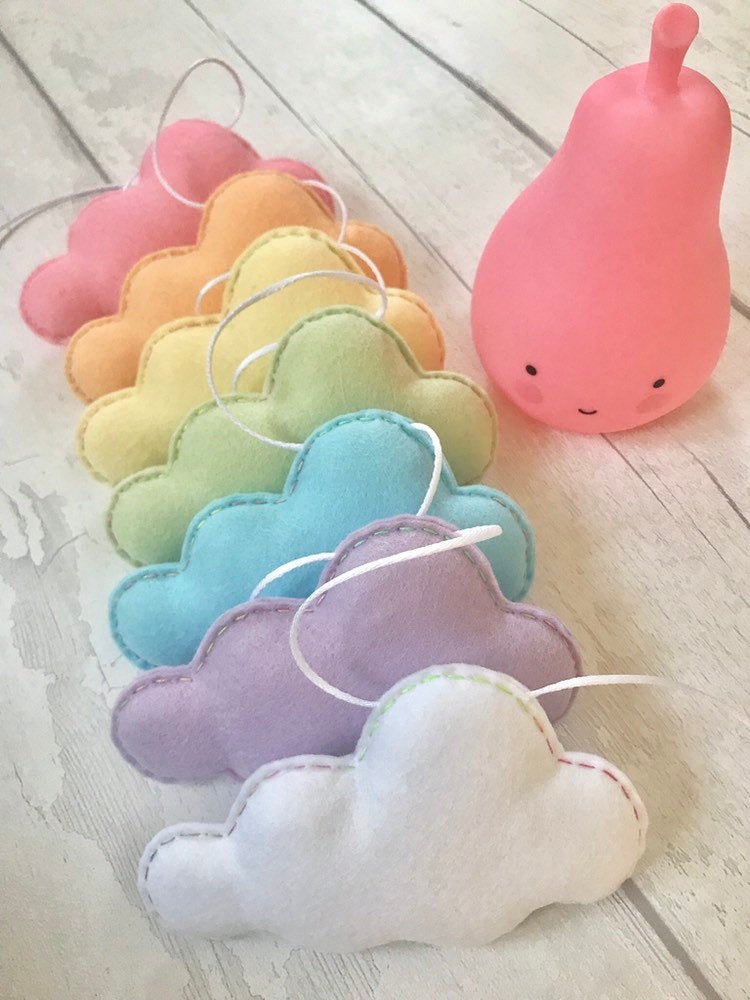 Pastel Rainbow Cloud Bunting