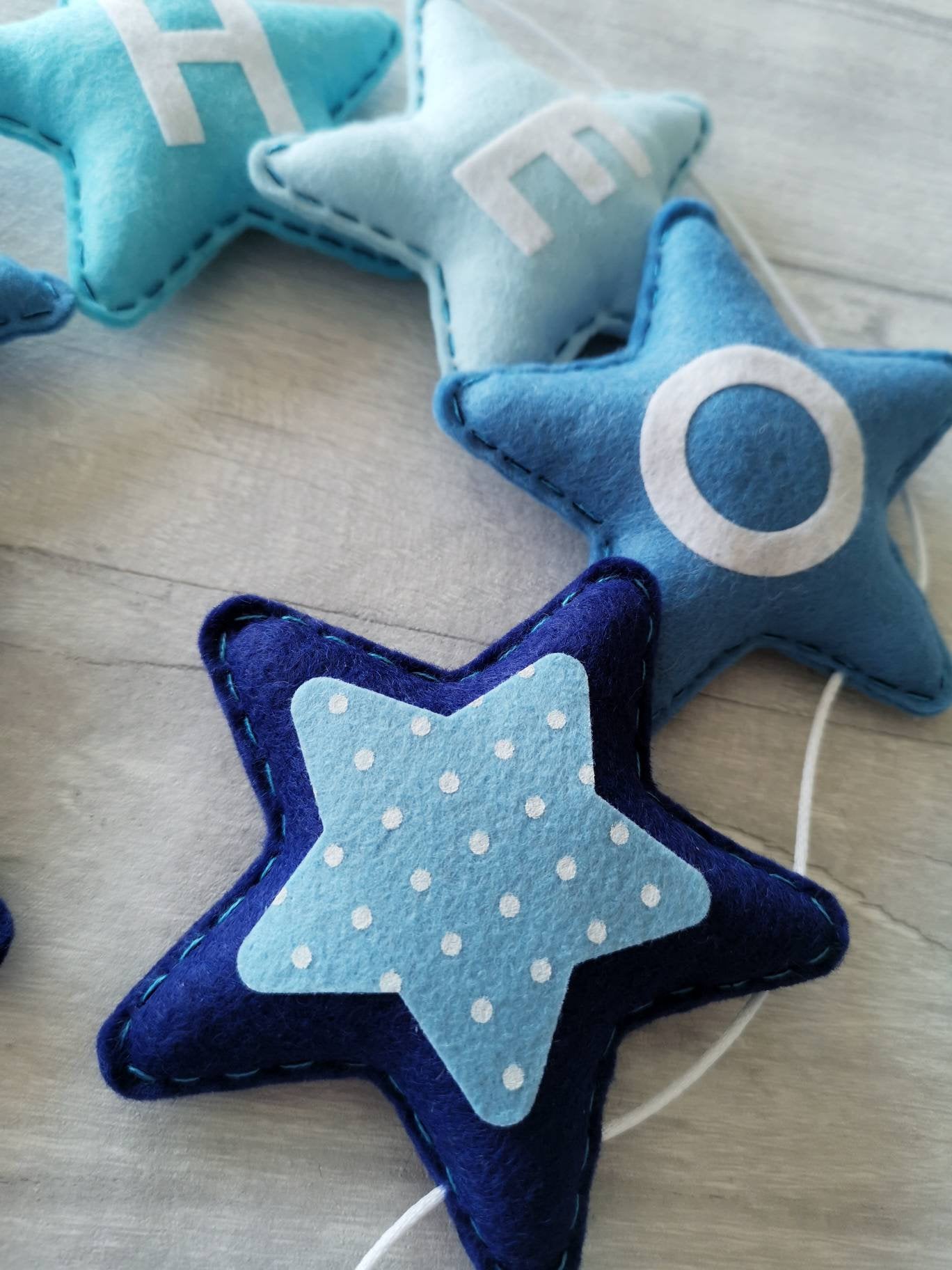 Personalised Blue Stars Bunting