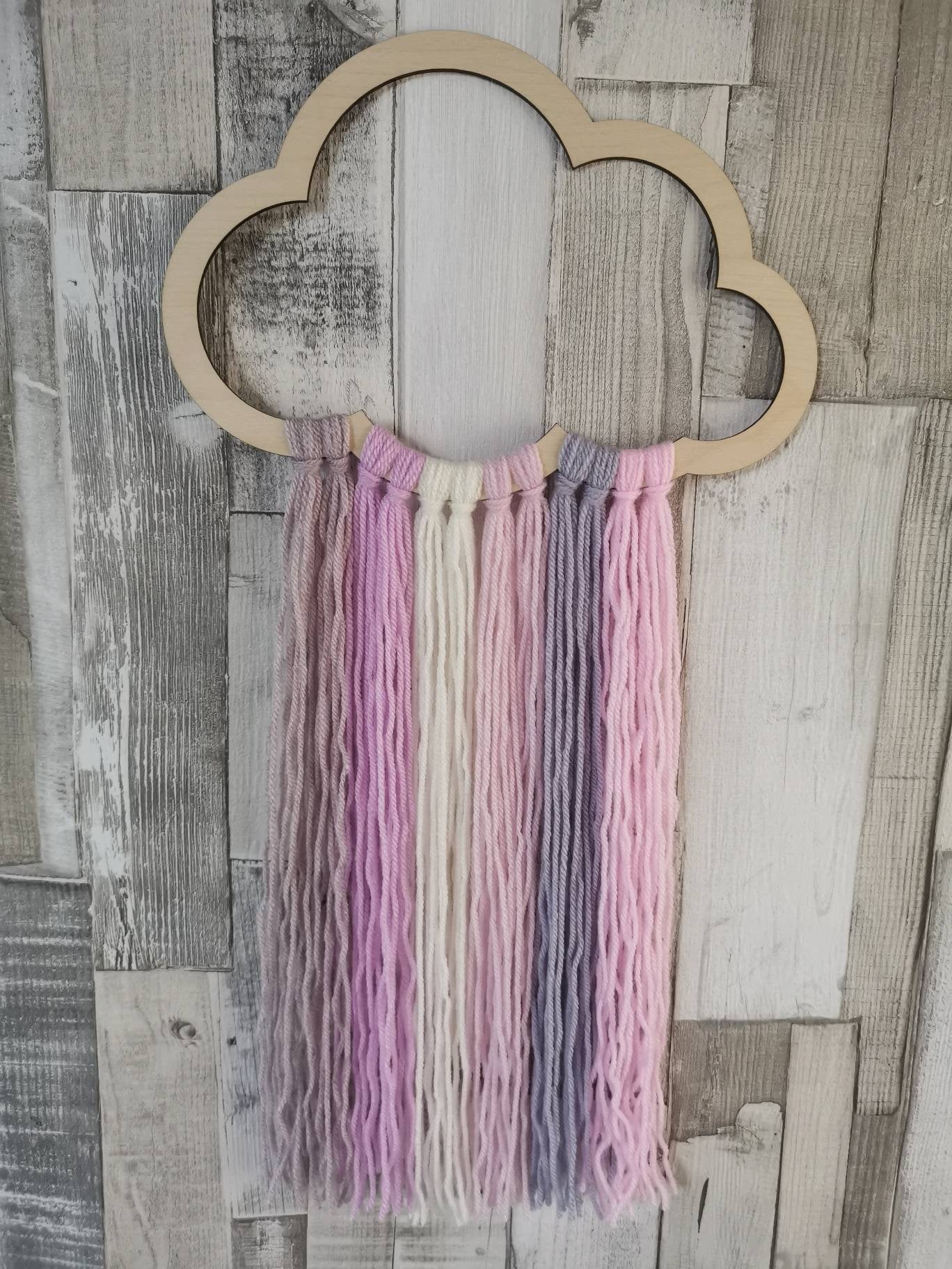 Pink & Lilac Plain Cloud Wall Hanger