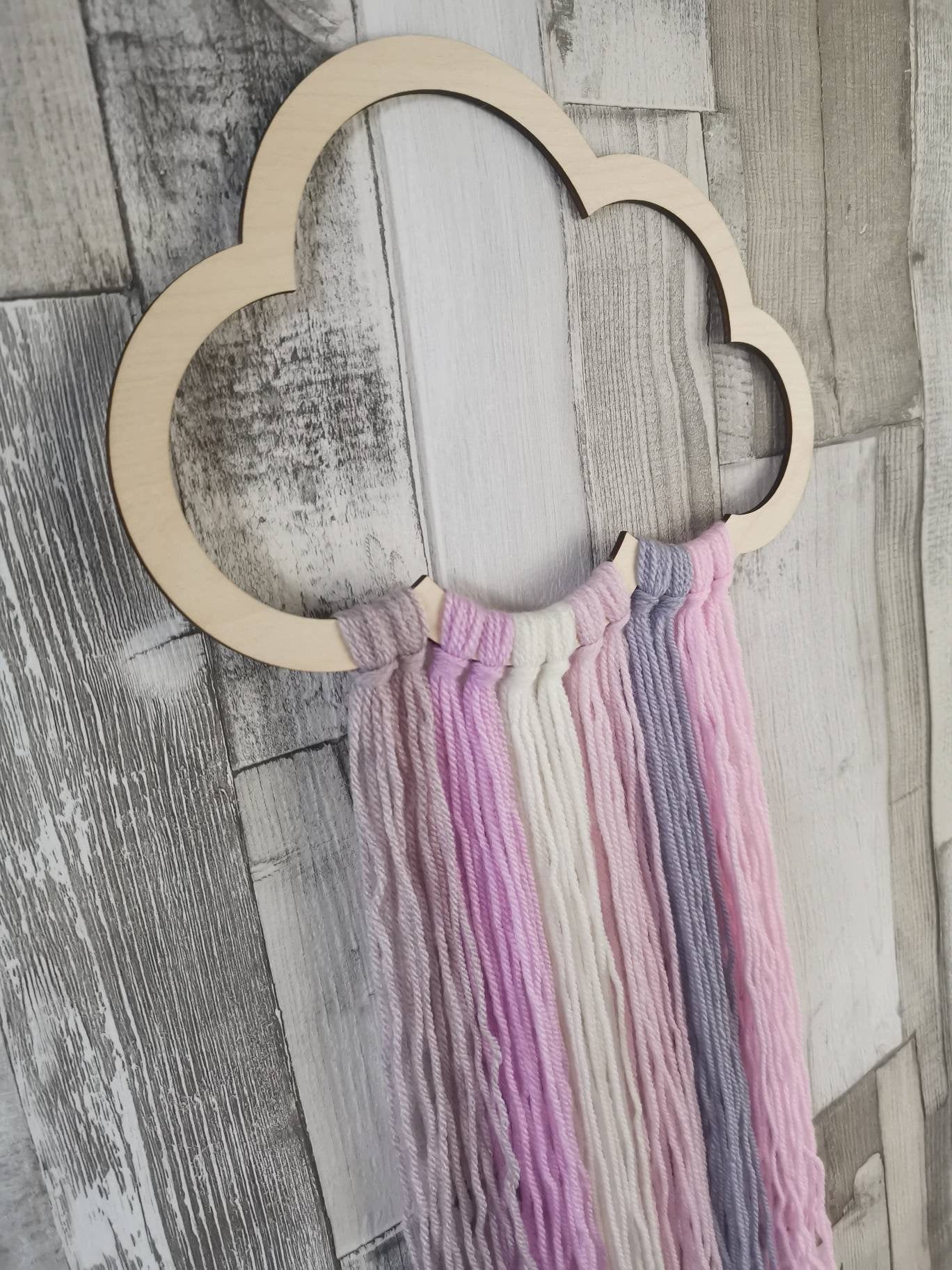 Pink & Lilac Plain Cloud Wall Hanger