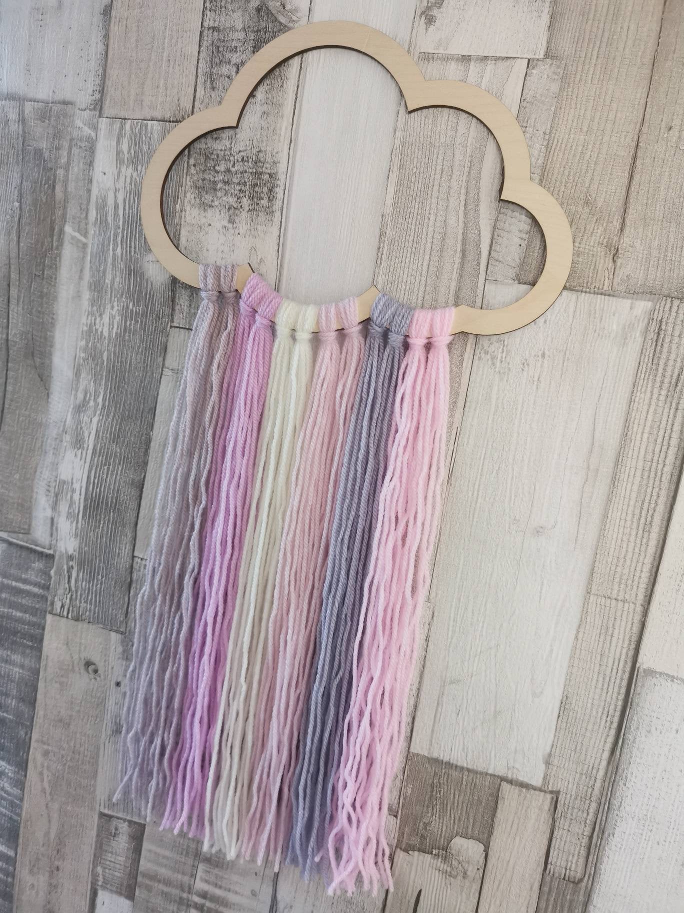 Pink & Lilac Plain Cloud Wall Hanger