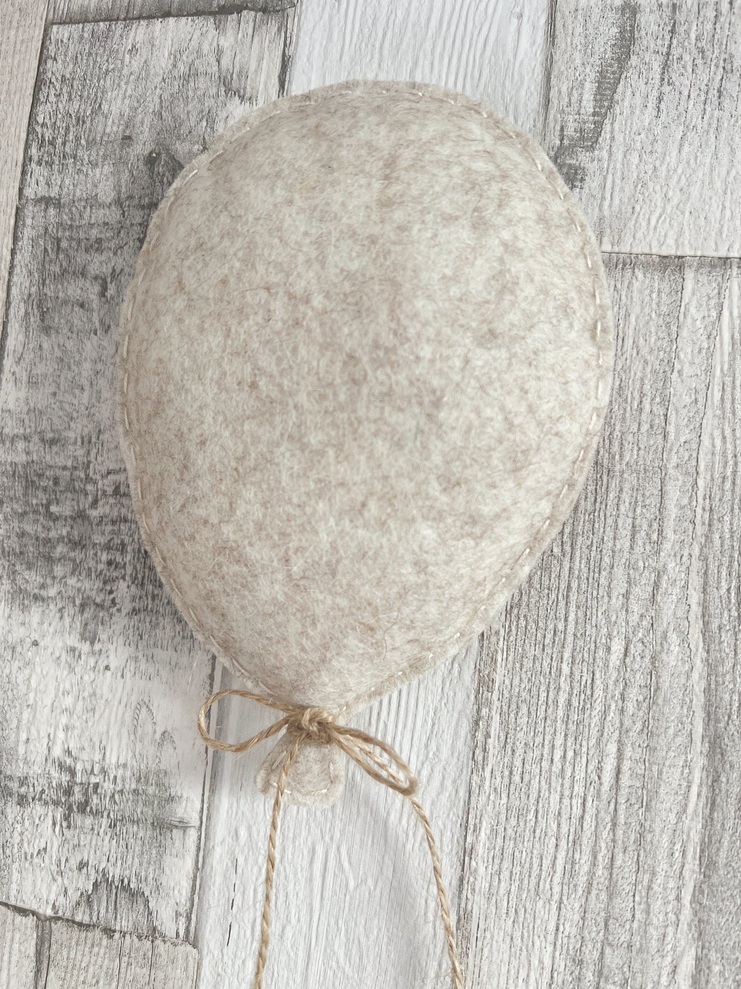 Small Bouclé Balloon with Wooden Star Wall Hanging Decoration