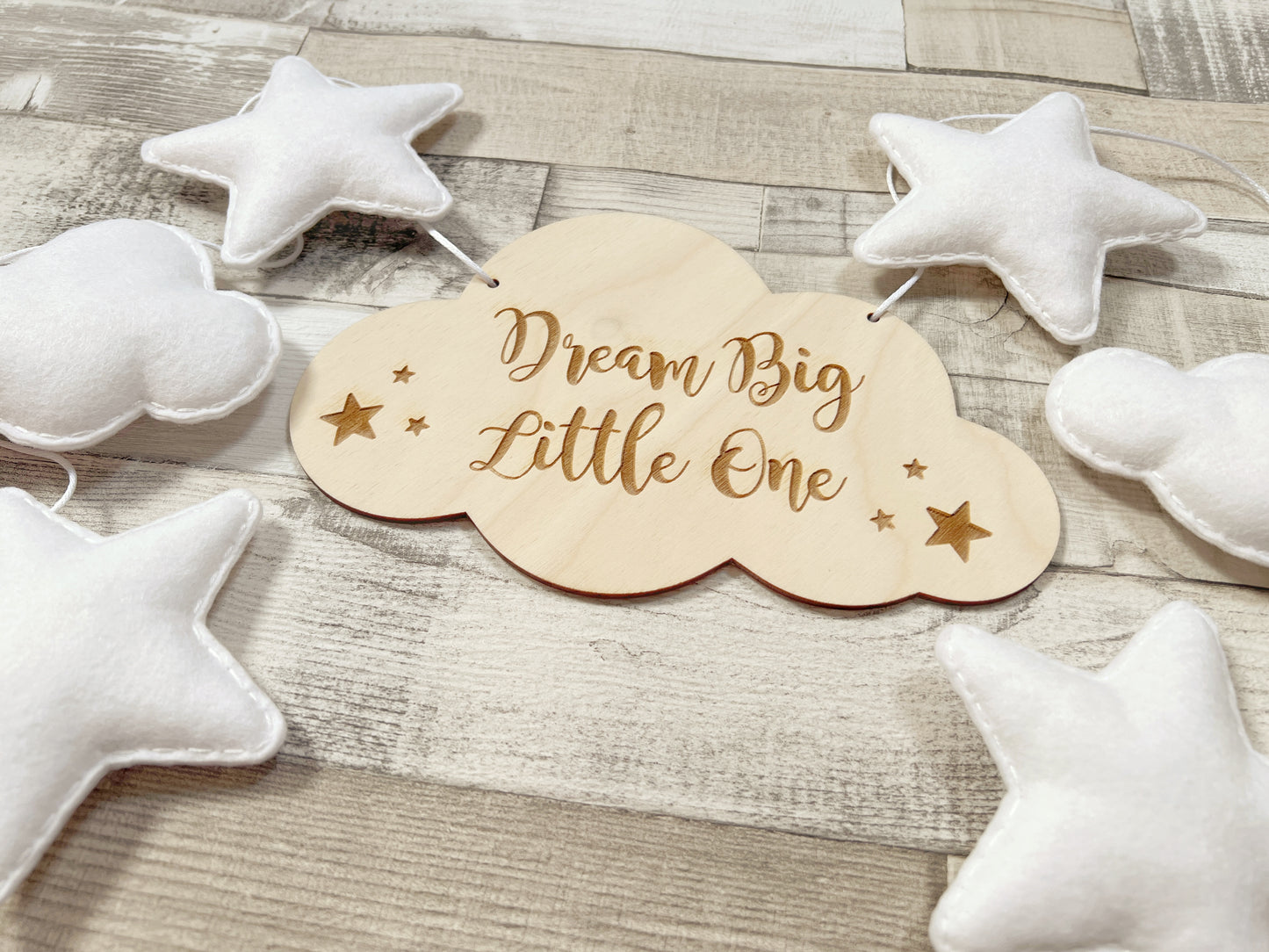 Dream Big Little One Stars & Clouds Bunting