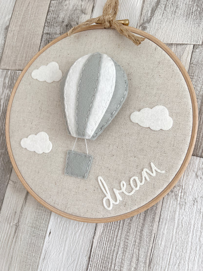 Hot Air Balloon & Clouds Dream Hoop