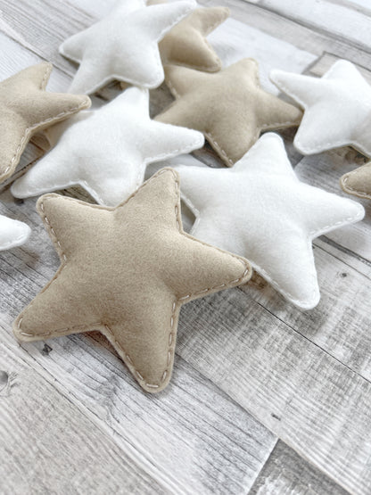 Beige & Cream Stars Bunting