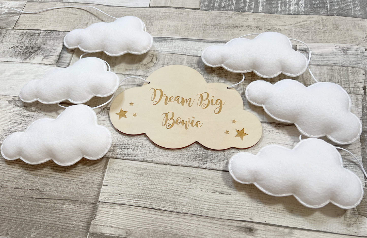 Personalised Dream Big Cloud Bunting