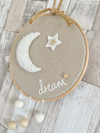 Bouclé Moon & Stars Dream Hoop