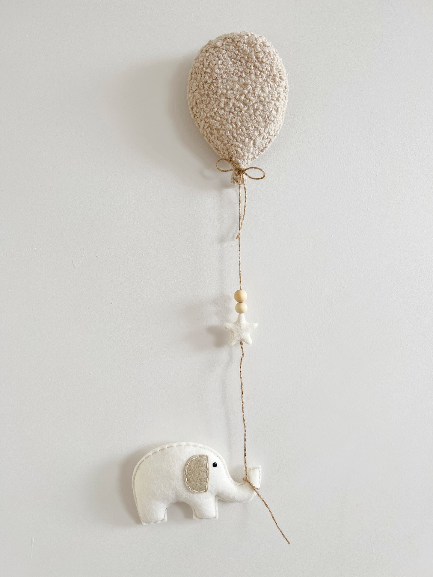 Small Individual Bouclé Balloon Wall Hanging Decoration