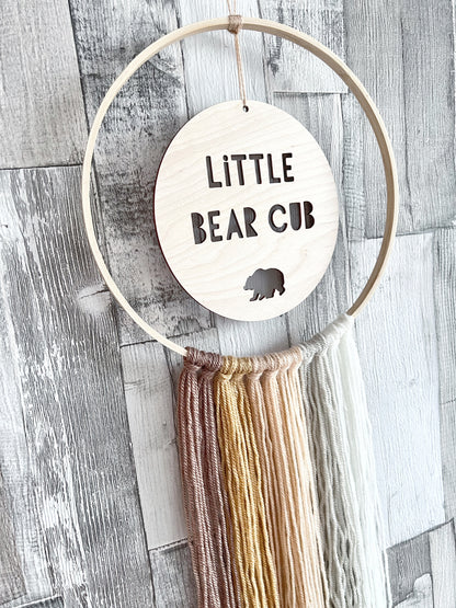 Little Bear Cub Nursery Wall Hanger