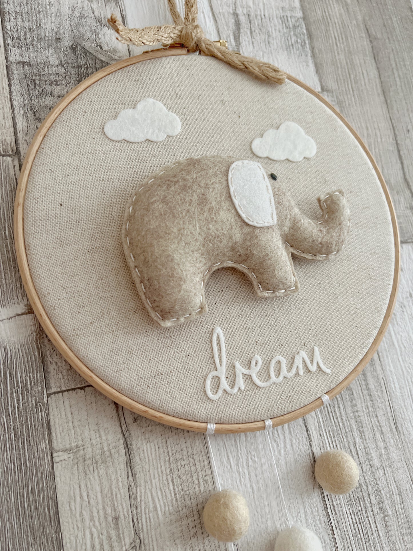 Elephant & Clouds Dream Hoop