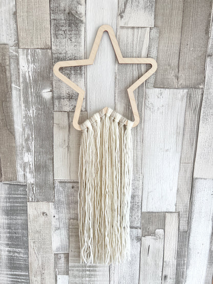 Beige & Cream Star Wall Hanger