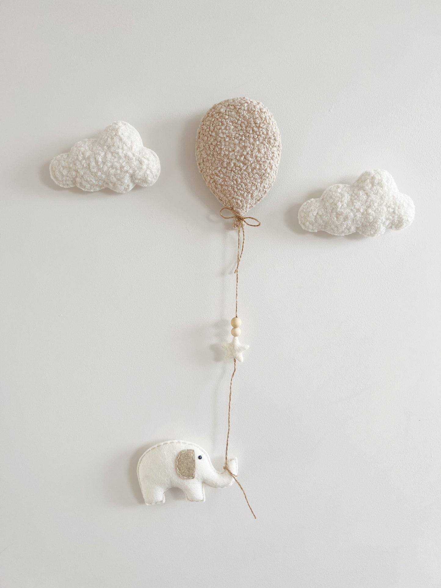 Small Individual Bouclé Cloud Wall Hanging Decoration