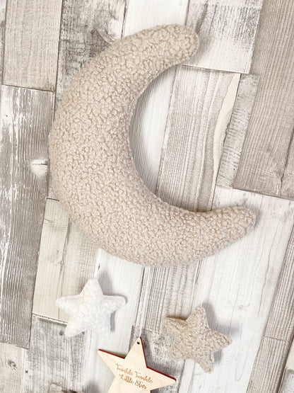 Twinkle Twinkle Little Star Bouclé Moon Wall Mobile