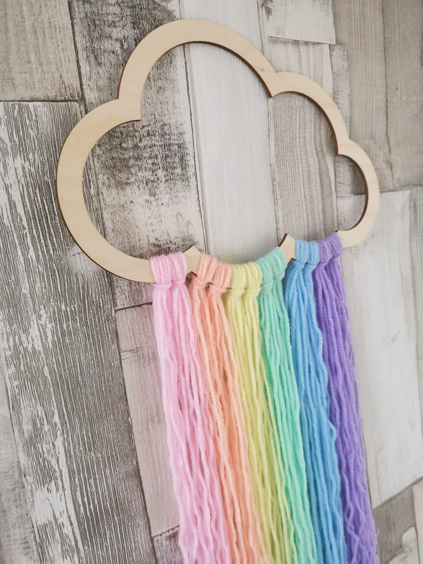 Pastel Rainbow Plain Cloud Wall Hanger