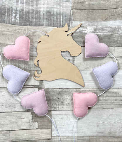 Pink & Lilac Unicorn Bunting - READY TO POST