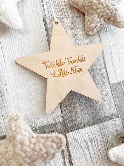 Twinkle Twinkle Little Star Bouclé Moon Wall Mobile