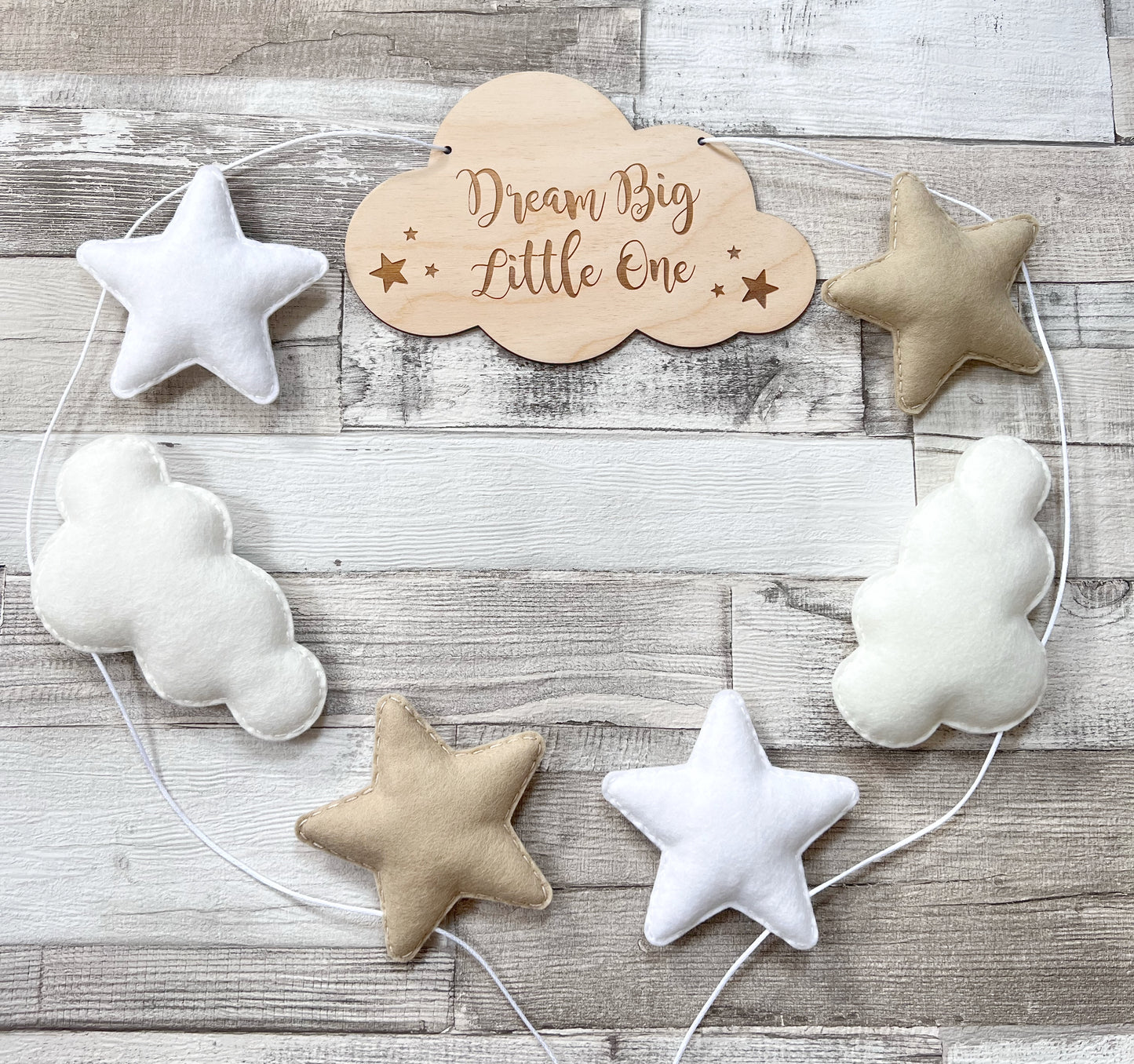 Dream Big Little One Stars & Clouds Bunting