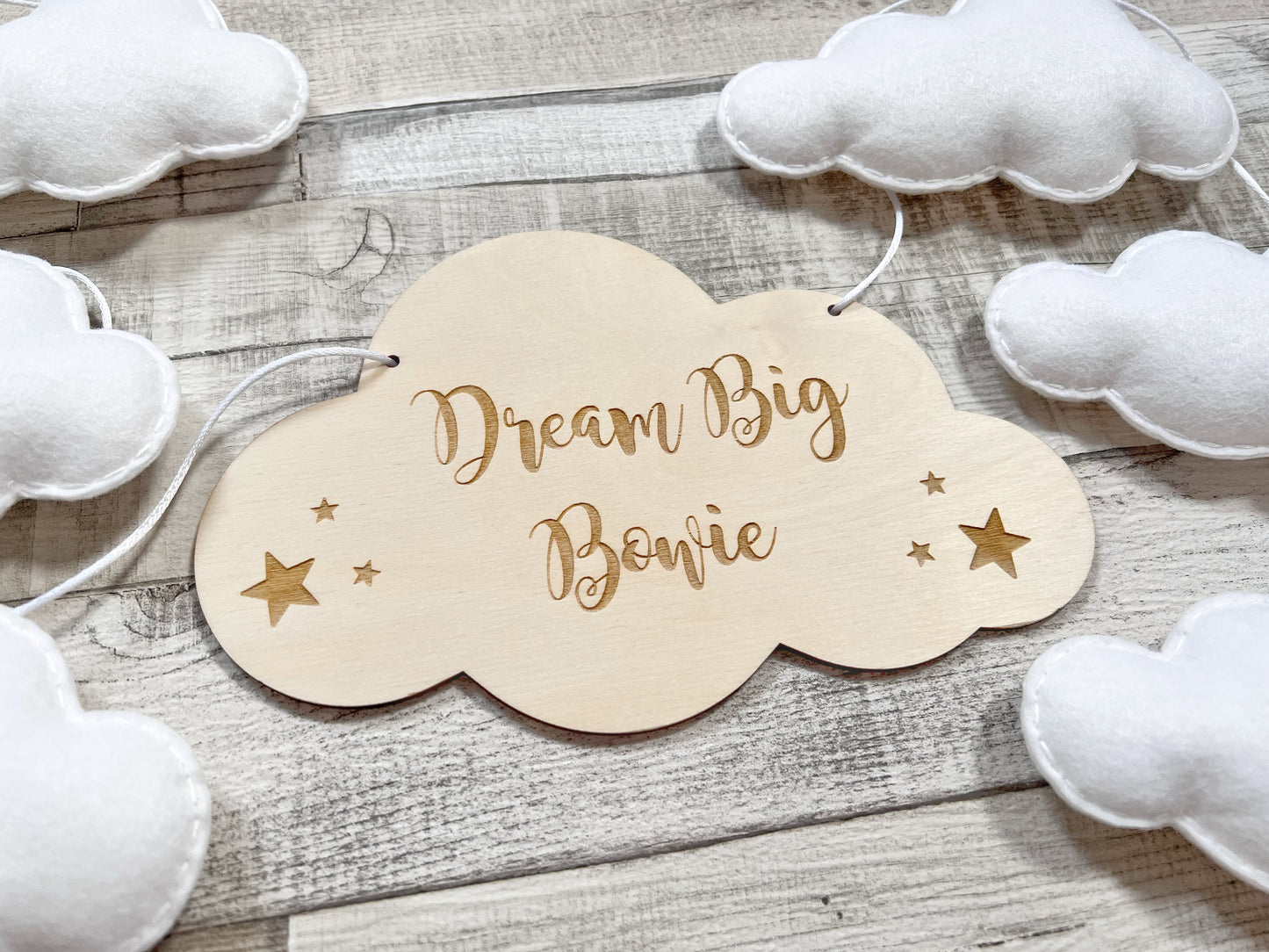 Personalised Dream Big Cloud Bunting