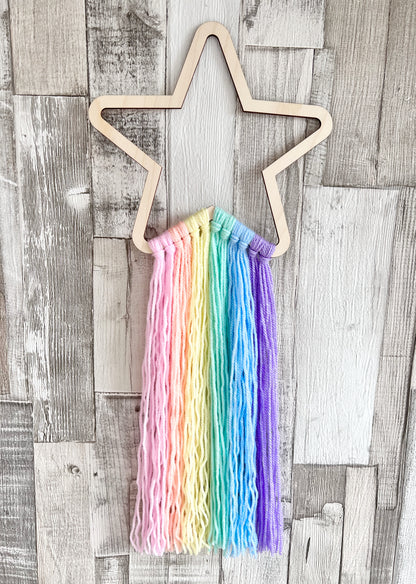 Pastel Rainbow Star Wall Hanger