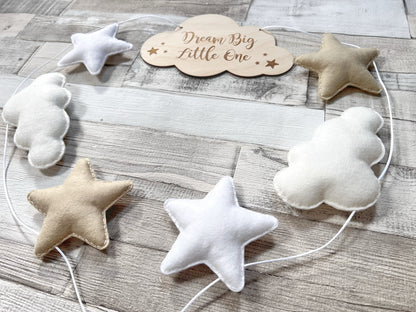 Dream Big Little One Stars & Clouds Bunting